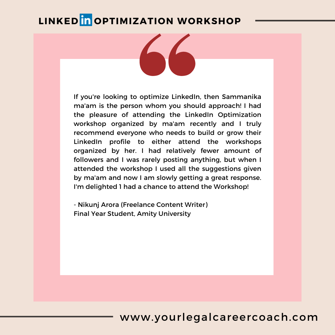 LinkedIn Optimisation Workshop - YLCC