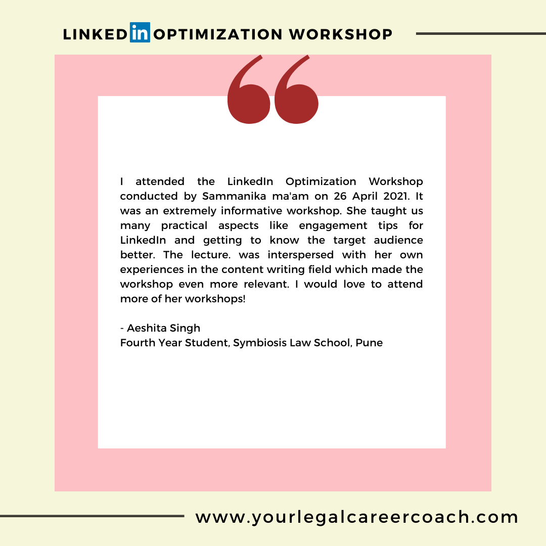 LinkedIn Optimisation Workshop - YLCC