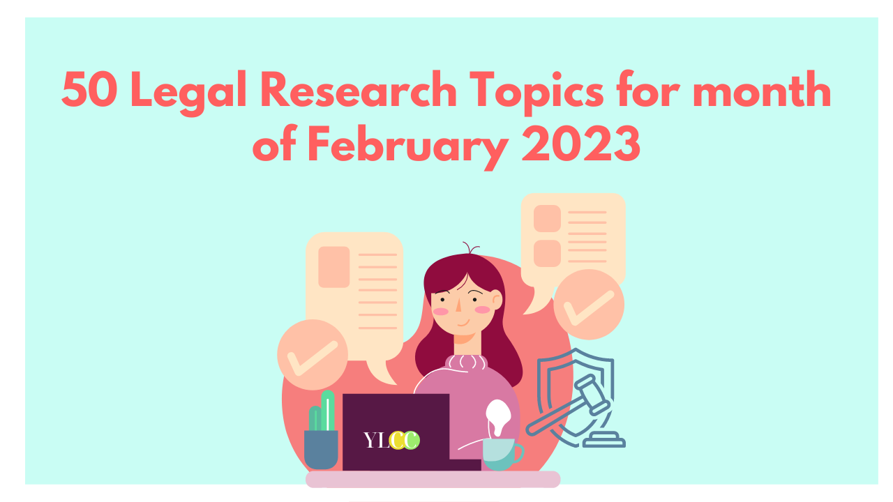 current legal research topics in india 2023