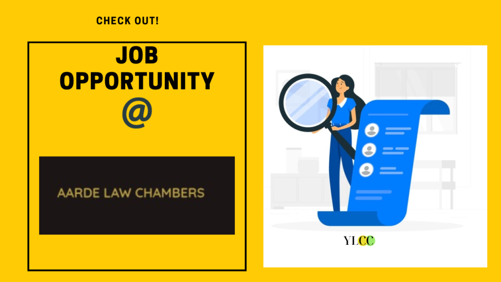 Job Opportunity (Legal Associate) @ Aarde Law Chambers: Apply Now! - YLCC